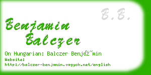 benjamin balczer business card